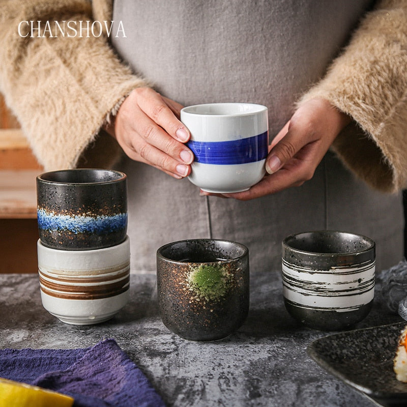 CHANSHOVA 200ml Traditional Chinese Style Handpainted Ceramic Teacup China Porcelain Small and Large Coffee cup H330