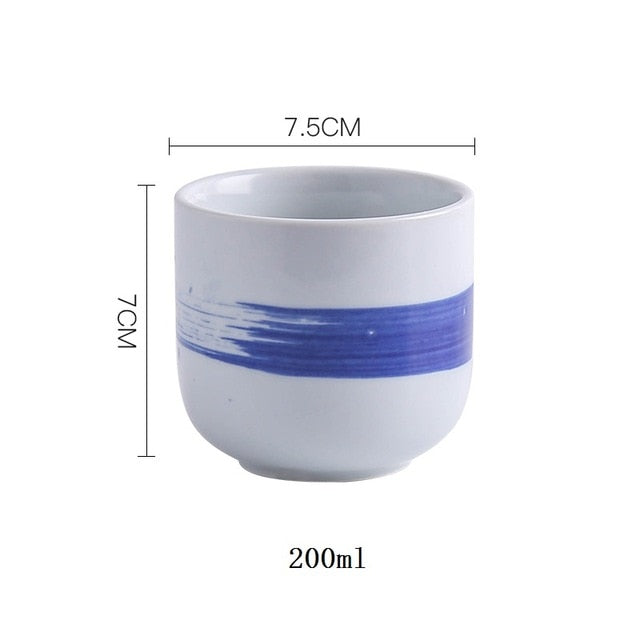 CHANSHOVA 200ml Traditional Chinese Style Handpainted Ceramic Teacup China Porcelain Small and Large Coffee cup H330