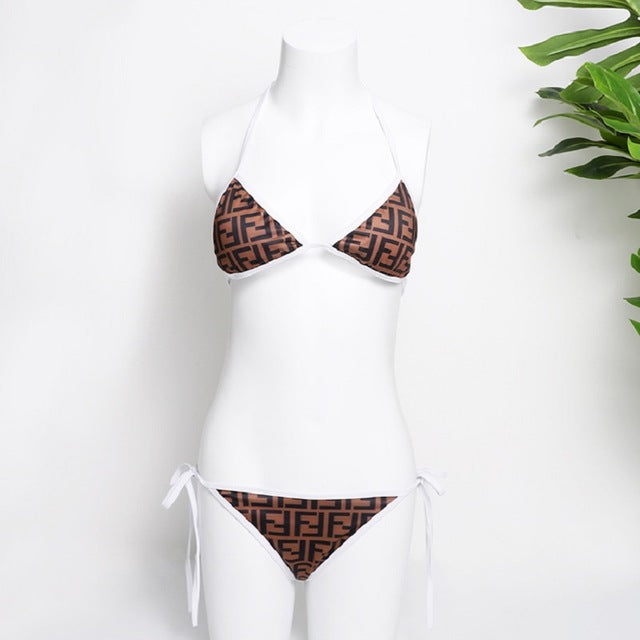 Brand Name Two Piece Swimsuit Just Arrivals STOCK Designer Bikini Triangle Print Swimwear 2020 Swimsuit Thong Bikini String
